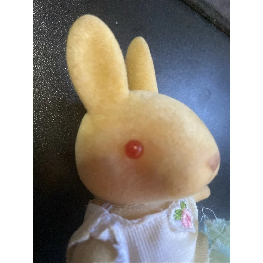Sylvanian Vintage Red Eye Rabbit Nice Toy Rabbit Soft Vintage